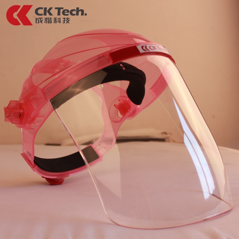 CK 기술. 침 방지 방풍 방진 보호 페이스 마스크, 투명 PC 안전 페이스 실드 스크린 스페어 바이저